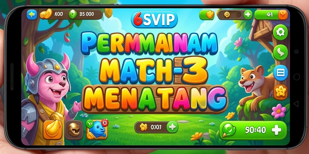Tampilan gameplay seru dari game Match-3 6SVIP.