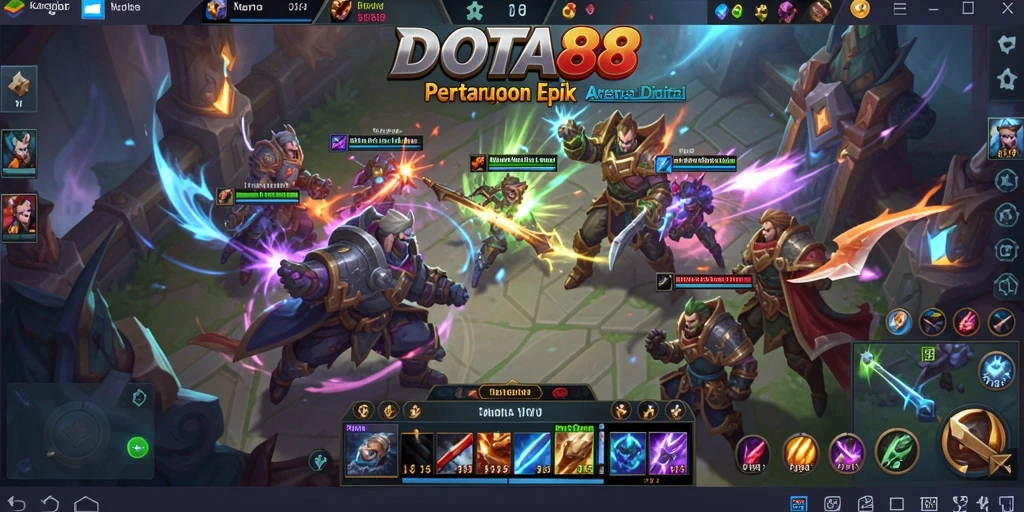 Screenshot gameplay DOTA88 menampilkan pertarungan seru antara karakter.