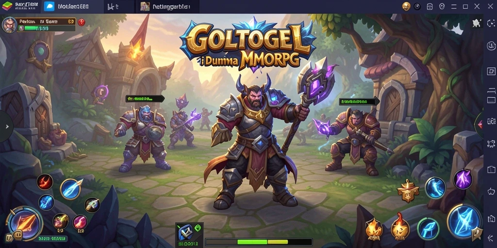 Tangkapan layar gameplay <strong>GOLTOGEL</strong> yang menunjukkan pertarungan seru di dunia MMORPG.
