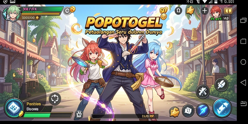 Tampilan gameplay seru dalam dunia Anime di POPOTOGEL.