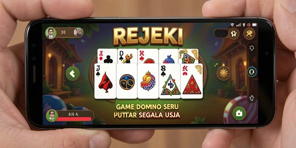 Gameplay REJEKI menunjukkan serunya permainan domino dengan teman.
