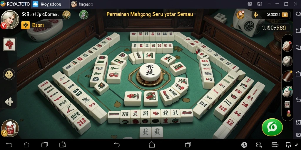 Tampilan permainan ROYALTOTO dengan berbagai level Mahjong yang menarik.