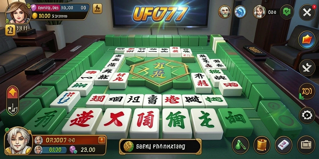 Tampilan gameplay Mahjong yang seru di UFO777.