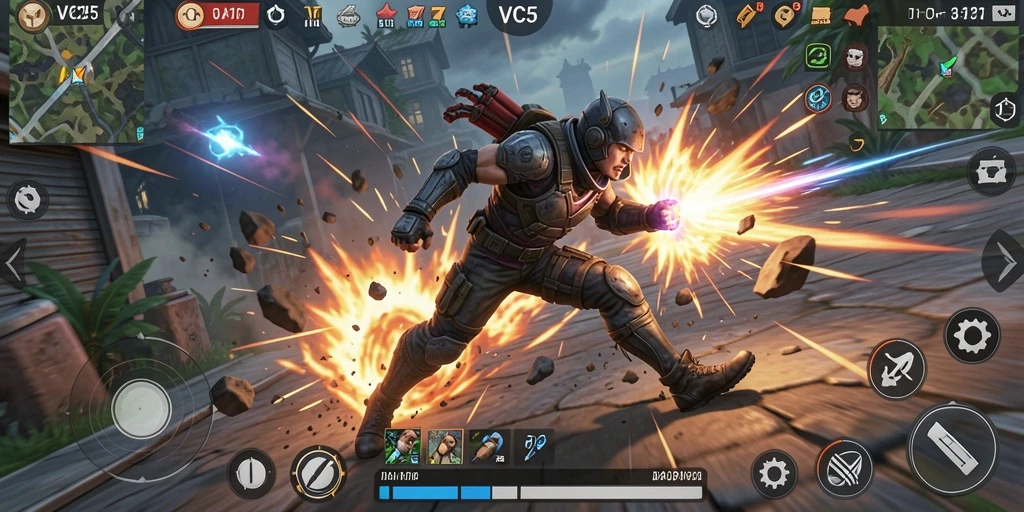 Screenshot gameplay VC5 dengan aksi yang mendebarkan.